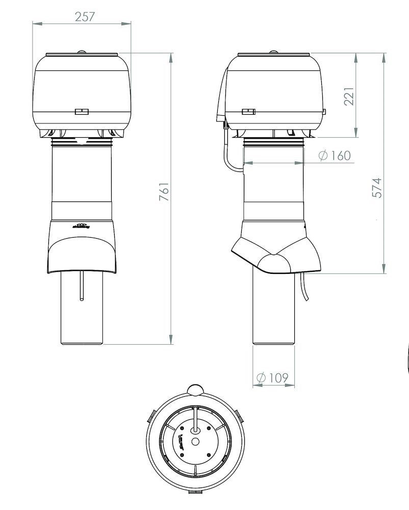 VILPE ECо110P/110/500 кровельный вентилятор - интернет-магазин VILPE!